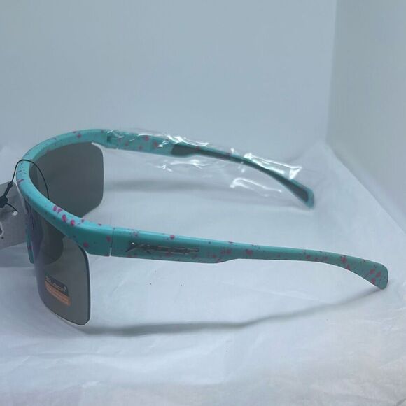 XLoop Sport Shield Sunglasses – Blue Frame, Mirrored Lens, UV400 Protection, Pol - Picture 2 of 3